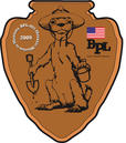 BPL-003 Moranic Mission to Montana
2009 version of Mission Mascot depicting cute pest rodent with trenching and collection device.