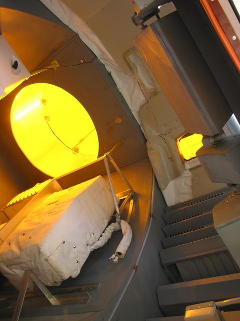 LEM, 2003-2007, 13'X11'X14', aluminum, steel, epoxy, wood, rubber, money
Lunar Excursion Module, interior