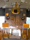 LEM, 2003-2007, 13'X11'X14', aluminum, steel, epoxy, wood, rubber, money
Interior view, looking forward, crew station