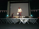 Bedwyr Williams at Royal International Pavilion after Carpenter's Funeral.
