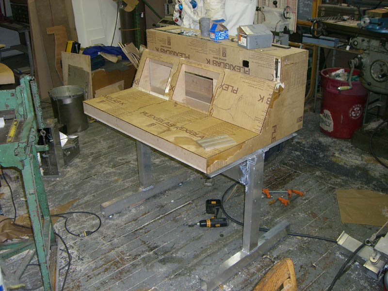 MANUFACTURE OF CUP HOLDER FOR PORTABLE MISSION CONTROL UNIT

Mission Control Assembly during manufacture.

See Appendix in Procedures Document for Safety Notes