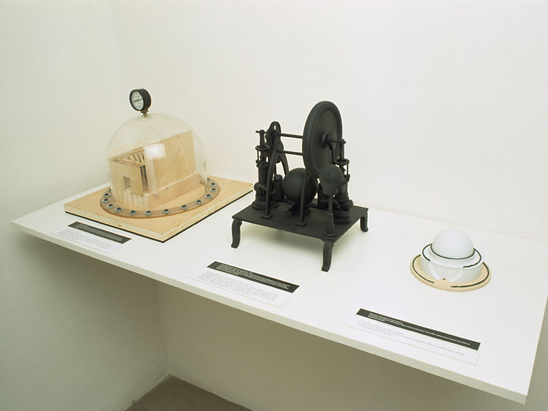 Studio In A Vacuum, Hydro-Vacuuo Engine, designed by John Worrell Keely, Cenotaph For the architect Boulee, at Galleria Franco Noero, Turin Italy, 2000. Work now mising.